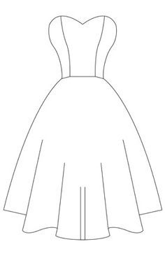 Outline Dress | 1000+ images about dress pattern on Pinterest | Dress patterns ... Dress Patterns Drawing, Dress Drawing Outline, Dress Outline Template, Dress Outline Drawing Sketch, Simple Fashion Drawing Dresses, Easy Dress Drawings, Drawing Of Dresses, Fashion Dresses Drawing Sketches, Dress Stencil