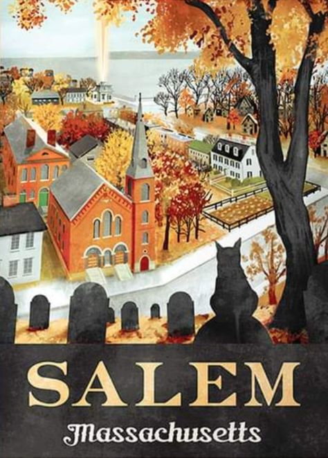 Salem Massachusetts Halloween Aesthetic, Halloween Poster Aesthetic, Fall Posters, Autumn Posters, Queen Of Halloween, Imprimibles Halloween, Fall Room, Halloween Kunst, Salem Massachusetts