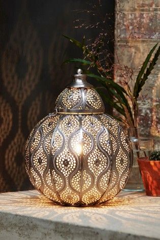 Marrakech Table Lamp Moroccan Table Lamp, Moroccan Table, Moroccan Living Room, Silver Table Lamps, Touch Table, Touch Table Lamps, Moroccan Lamp, Tripod Table Lamp, Silver Table