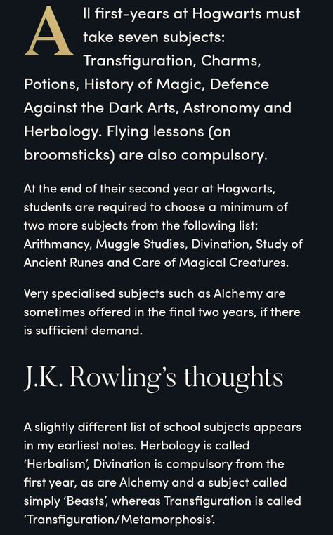 Hogwarts Subjects, Ancient Runes, Flying Lessons, School List, Harry Potter World, School Subjects, Magical Creatures, Dark Art, Hogwarts