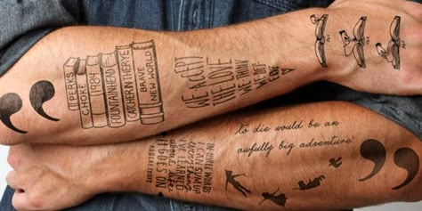 Best Forearm Tattoos, Tattoo Bicep, Forearm Tattoos For Men, Ephemeral Tattoo, Forearm Tattoo Quotes, Tattoo Quotes For Men, Best Leg Tattoos, Tattoo Son, Literary Tattoos