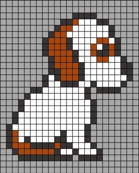 Pixel Art Dog, Dog Pixel Art, Baby Sweater Knitting Pattern, Xmas Cross Stitch, Pix Art, Animal Cross Stitch Patterns, Dog Keychain, Beaded Cross Stitch, Cross Stitch Borders