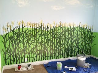 Farm Mural Wall Decor, Farm Mural Painting, Barnyard Classroom, Annie Play, Farm Mural, Farm Classroom, Farm Backdrop, Farm Bedroom, Farm Inspiration