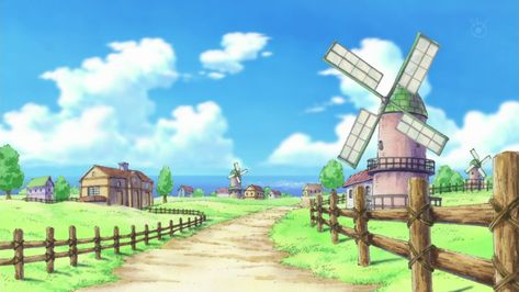 Fantasy Village, Anime Places, One Piece World, Scenery Background, Art Style Inspiration, Anime One, Anime Scenery Wallpaper, One Piece Manga, One Piece Anime