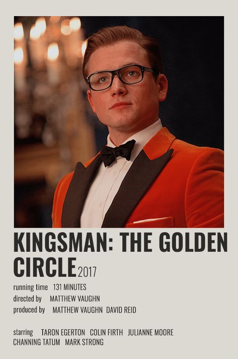 Kingsman The Golden Circle Poster, Kingsman Minimalist Poster, Kingsman Poster, Kingsman Aesthetic, Kingsman Movie, The Kingsman, Poster Polaroid, Minimalist Polaroid Poster, The Golden Circle