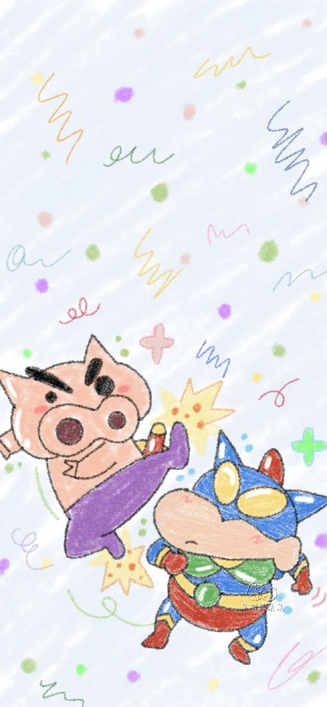 Shin Chan Wallpapers, Sinchan Wallpaper, Sinchan Cartoon, Disney Cuties, Artistic Wallpaper, Wallpaper Doodle, Crayon Shin Chan, Cute Paintings, Anime Akatsuki