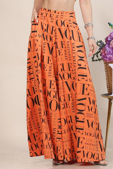 Printed palazzo pants