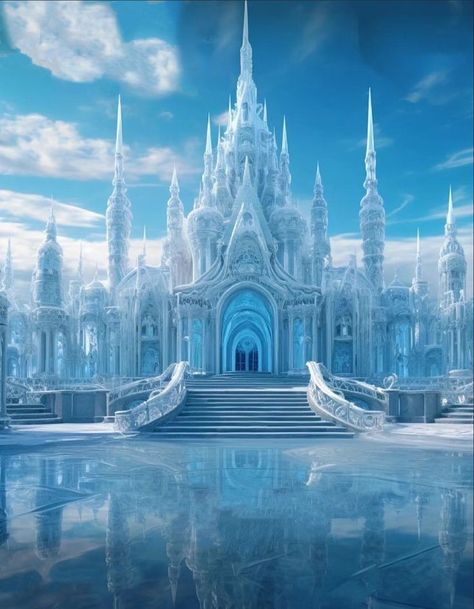 Ice Palace Fantasy Art, Ice Castle Fantasy Art, Ice Palace Aesthetic, Ice Castle Aesthetic, Lemurian Starseed, Ice Queen Aesthetic, Abby Abominable, Frozen Palace, Elsa Castle