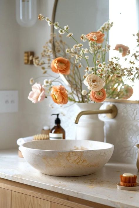 Chic Bathroom Counter Decorating Ideas To Try Styling Bathroom Counter, Bathroom Counter Top Decor, Paint Bathroom Countertops, Bathroom Counter Styling, Bathroom Countertop Decor, Painting Bathroom Countertops, Counter Top Decor, Paint Bathroom, Organize Bathroom Countertop