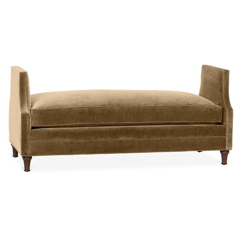 One Kings Lane - Dumont Velvet Bench | One Kings Lane Upholstered Bench Seat, Velvet Bench, Brown Couch, Entry Bench, Bed Bench, Living Room Bench, Velvet Dining Chairs, Upholstered Bench, Couch Sofa