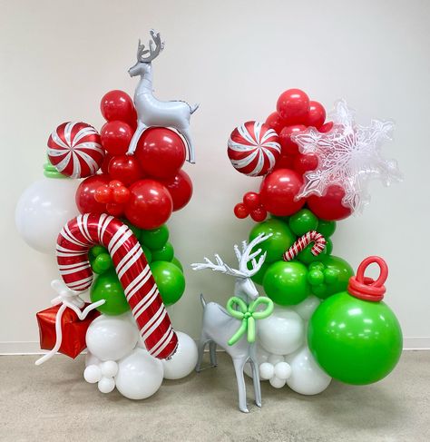 Christmas Columns. Stacks on stacks of holiday cheer - delivered to you starting at $450. Grab em now and watch them last through the big… | Instagram Christmas Columns, Day Color Palette, Christmas Arch, Christmas Balloon Decorations, Holiday Balloons, Christmas Balloons, Instagram Christmas, Balloon Columns, 2023 Christmas