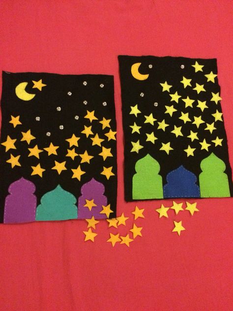 Eid Arts And Crafts, Hari Raya Art And Craft For Preschool, Eid Art And Craft For Preschool, Easy Ramadan Crafts For Kids, Ramadan Crafts For Preschoolers, Hari Raya Craft, Ramadhan Activities For Preschool, Eid Crafts For Preschool, Ramadhan Craft