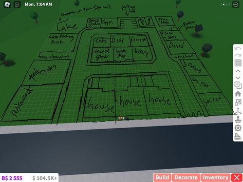 Bloxburg Town Layout Without School, Mini Cities Roblox Ideas, City Layouts For Bloxburg, Town Layouts Bloxburg Large Plot, Village Layout Bloxburg, City In Bloxburg Layout, Boo Burg Town Layout, Bloxburg Nyc Town Layout Small Plot, Bloxburg Road Layout