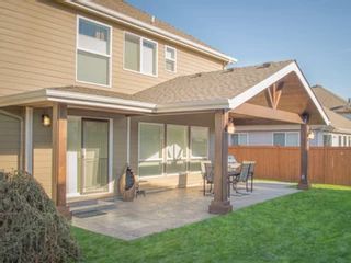 Hipped Patio Cover with Fire Pit | Patio Covers Covered Patio Lighting, Gable Patio Cover, Gable Patio, Patio Ceiling Ideas, Patio Ceiling, Patio Addition, Backyard Covered Patios, Covered Patio Design, Terrasse Design