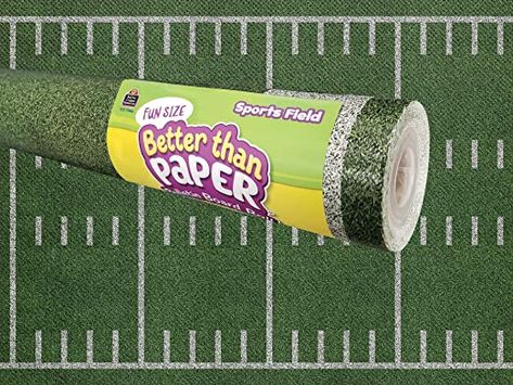 Amazon.com : Fun Size Sports Field Better Than Paper® Bulletin Board Roll : Office Products Football Bulletin Boards, Sports Bulletin Boards, Refurbished Desk, Better Than Paper, Mindfulness Classroom, Stylish Background, Bulletin Board Paper, Build A Story, Sports Classroom