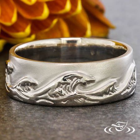 Ouat Rings, Rings For Him, Wave Ring, Ocean Wave, Matching Rings, Silver Band Ring, Ocean Waves, 14kt Gold, Custom Rings