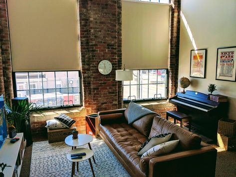 Brick Apartment Interior, Red Brick Apartment, Brick Apartment, Apartment View, Loft Interiors, Living Room Trends, Beautiful Rooms, Apartment Life, New York Apartment