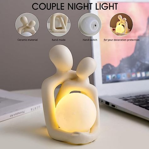 Amazon.com: Couple Statue Ceramic Hold the Lamp Figurines Abstract Art Sculpture for Modern Home Decor Living Room Bookshelf Accents Office Desk Bedroom Nightstand Decorations Gift for Anniversary Valentine's Day : Home & Kitchen Korean Decor, Abstract Art Sculpture, Modern Home Decor Living Room, Living Room Shelf, Shelf Office, Couples Decor, Room Bookshelf, Desk Bedroom, Room Shelf