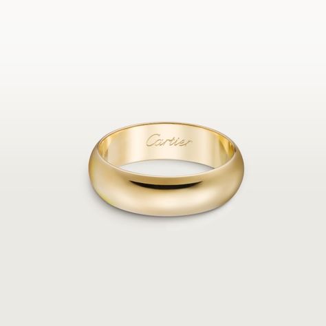 CRB4059600 - 1895 wedding band - Yellow gold - Cartier Wedding Band Width, Cartier 1895, Cartier Wedding Bands, Groom Wedding Band, Cartier Gold, Groom Ring, Wedding Bands For Him, Mens Gold Wedding Band, Classic Wedding Band