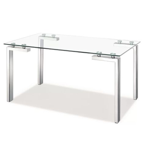 Traditional Dining Room Table, Stainless Steel Table Top, Stainless Steel Dining Table, Glass Top Desk, Small Home Offices, Stainless Steel Table, Glass Dining Table, Executive Desk, Dining Room Bar