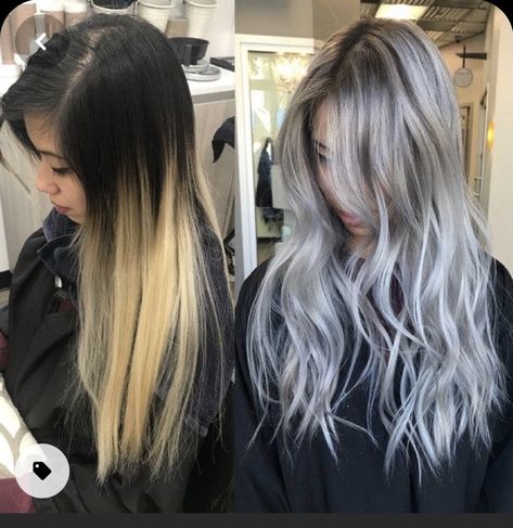 Silver Hair Color Formula, Ideas For Hair Color, Purple Hair Highlights, Schwarzkopf Hair Color, Grey Hair Wig, Hair Asian, Hair Color Asian, Pearl Blonde, Hair Color Formulas