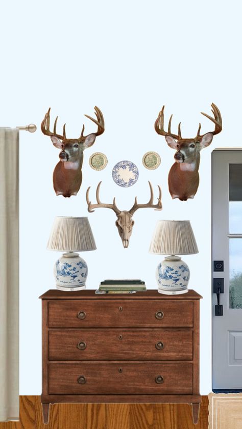 Frame Around Deer Mount, Hunting Trophy Display Ideas, Decorating With Mounted Animals, How To Decorate With Taxidermy, Taxidermy Decor Bedroom, Duck Mount Decor, Small Hunting Room Ideas, Decorating With Deer Heads, Duck Mounts In Living Room