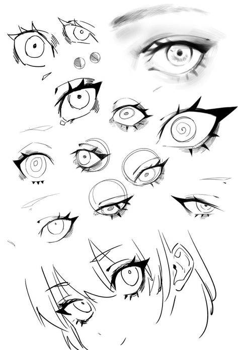 Stylised Eyes Drawing, How To Draw Eyelashes, Eye Drawing Tutorials, Figure Drawing Reference, Eye Design, Drawing Lessons, Anime Eyes, Anatomy Art, Art Poses