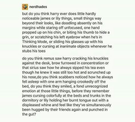 Finally a Marauders headcanon that includes Peter! Harry Potter Feels, Harry Potter Headcannons, Harry James, Harry James Potter, Harry Potter Facts, Harry Potter Jokes, Harry Potter Marauders, Harry Potter Love, Harry Potter Quotes