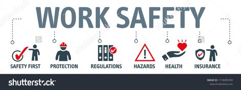 Banner work safety concept, hazards, protections, health and regulations with keywords and icons #Ad , #AFFILIATE, #concept#hazards#safety#Banner Safety Banner Design, Safety Graphic Design, Environment Images, Construction Site Safety, Work Poster, Environmental Health And Safety, Best Banner Design, National Safety, Safety Week