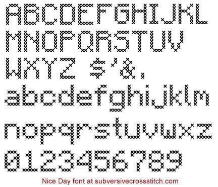 subversive cross stitch - Nice Day Weaving Letters, Minecraft Font, Cross Stitch Letter Patterns, Crochet Letters, Cross Stitch Alphabet Patterns, Cross Stitch Fonts, Alphabet Charts, Subversive Cross Stitch, Cross Stitch Letters