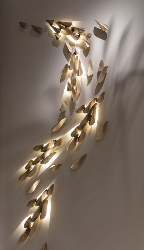 Anodine wall - Lamps, Wall Lamps - Paolo Castelli Wall Light Sculpture, Brass Wall Art, Wall Scones, Metal Wall Lamp, Wall Lamp Design, Light Sculpture, Modern Wall Sconces, Inspiration Wall, Metal Sculpture