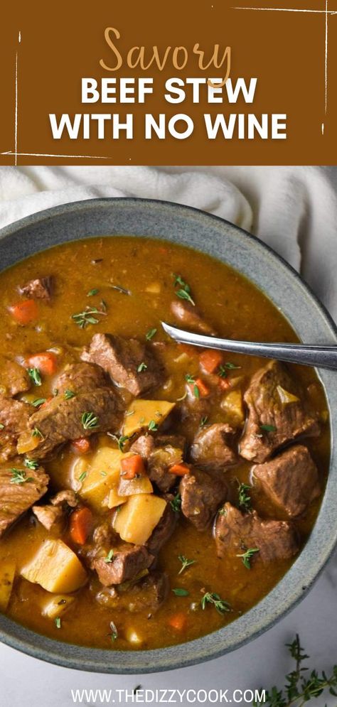 Beef Stew Without Wine, Quick Beef Stew, Gluten Free Beef Stew, Savory Beef Stew, Red Wine Beef Stew, Beef Stew Stove Top, Slow Cook Beef Stew, Homemade Beef Stew Recipes, Easy Beef Stew Recipe