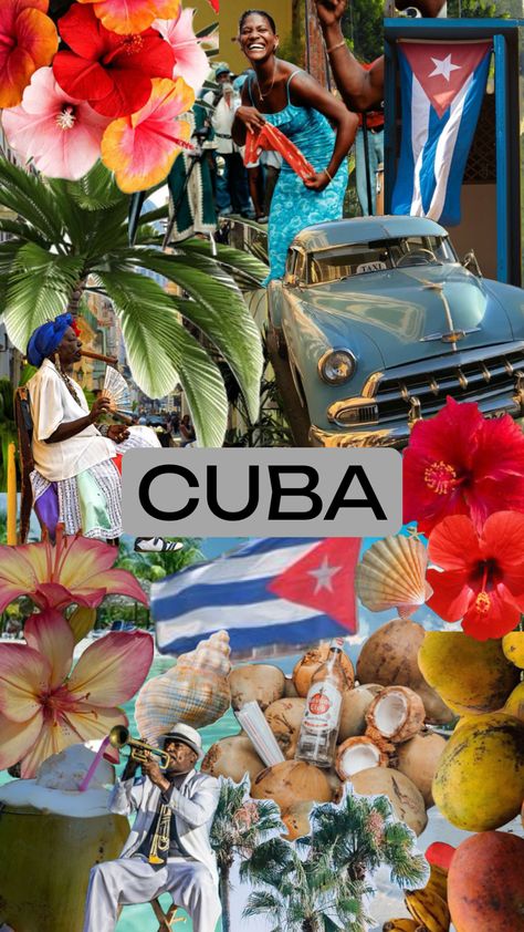 Cuba Country, Latino Aesthetic, Latina Vibes, Cuba Culture, Cuba Vacation, Orishas Yoruba, Cuban Culture, Travel Collage, Caribbean Culture