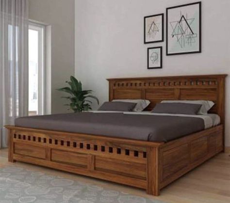 Wood King Size Bed, Sona Art, Wooden Bed With Storage, Bed Without Storage, King Size Storage Bed, Furniture For Bedroom, Wooden King Size Bed, Sofa Design Wood, Wood Bed Design