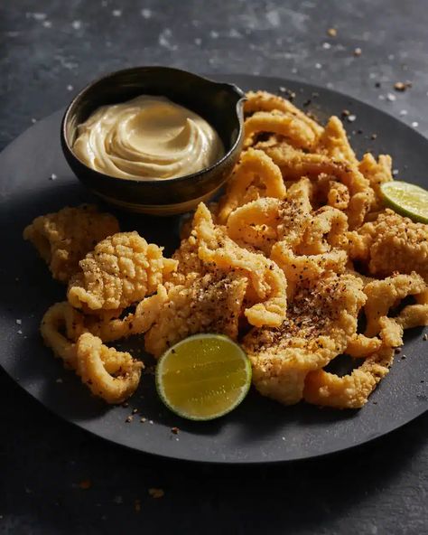 Salt and Pepper Squid With Aioli | Marion's Kitchen Salt Pepper Squid, Salt And Pepper Squid Recipe, Fried Squid Recipes, Marion Grasby Recipes, Fusion Pasta, Salt And Pepper Calamari, Fried Squid, Salt And Pepper Squid, Asian Seafood