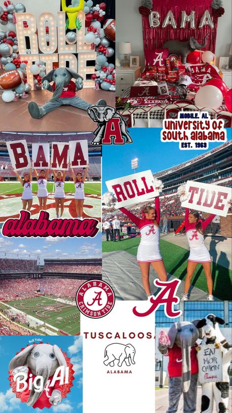 Alabama Wallpaper, Roll Tide Football, University Of South Alabama, Alabama College, Law School Inspiration, Alabama Football Roll Tide, College Cheerleading, Bama Girl, Bama Football