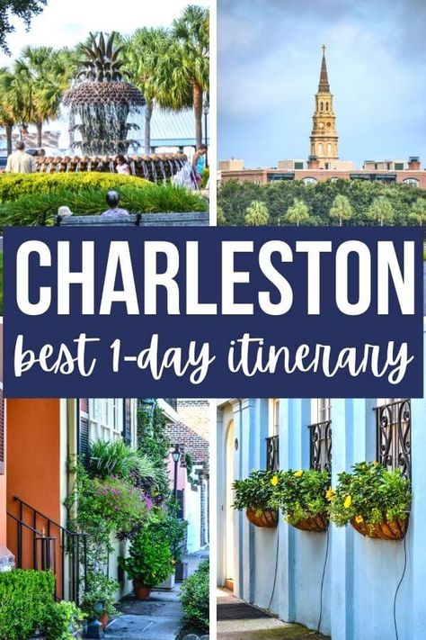 One Day In Charleston SC - The Perfect Itinerary + Map! Places To Go In Charleston Sc, Charleston To Do List, Weekend Trip To Charleston Sc, 1 Day In Charleston Sc, Charleston South Carolina One Day, Top Things To Do In Charleston Sc, Locals Guide To Charleston Sc, Southern Charm Charleston Tour, Where To Eat Charleston Sc