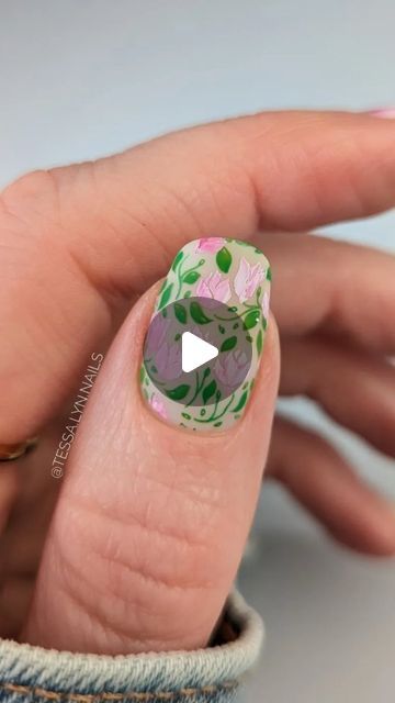 Natural Nails Matte, Nail Art Natural Nails, Nail Art Natural, Nail Art Spring, Stamped Nails, Nails Flower, Pink Magnolia, Nails Matte, Matte Top Coat