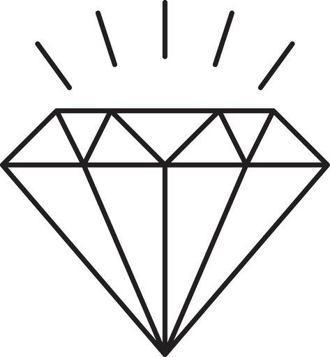 Flat Style Diamond Icon In Line Art. Diamond Line Art, Diamond Icon, Vector Infographic, Infographic Template, Art Line, Flat Style, Infographic Templates, Fine Line, Line Icon