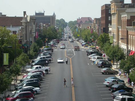 Massachusetts Street: Lawrence, Kansas Kansas Aesthetic, Some Memories Never Leave, College Mood Board, Ku Jayhawks, Running Events, Lawrence Kansas, Banks Building, Lawrence Ks, Places In America