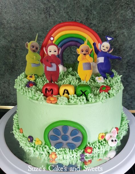 Teletubby Birthday Party, Telly Tubbies Cake, Teletubbies Birthday Theme, Teletubbies Party Ideas, Tellie Tubbies, Teletubbies Birthday Party, Teletubbies Cake, Teletubbies Birthday, Boys Birthday Cakes