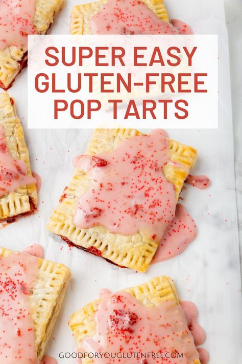 These gluten-free pop tarts are so fun to make (your kids will love it!) and they taste incredible too. Join me for more recipe inspiration at welcome.goodforyouglutenfree.com Gluten Free Pop Tarts, Gluten Free Pastry, Cherry Filling, Pop Tart, Sans Gluten Sans Lactose, Homemade Gluten Free, Gluten Free Sweets, Gluten Free Dairy Free Recipes, Gluten Free Eating