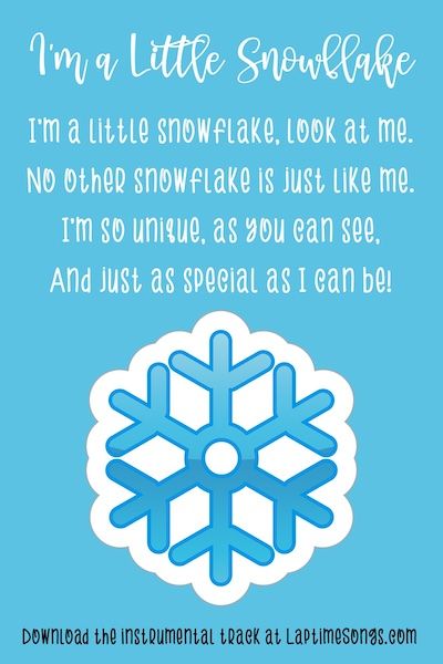 January Poems For Kindergarten, 5 Little Snowmen Song, 10 Little Snowflakes Song, Snowflake Poem Printable, Snowflake Lesson Plans Preschool, Snowflake Poem For Kids, Snowflakes For Toddlers, Snow Poems For Kids, Snowflake Quotes For Kids