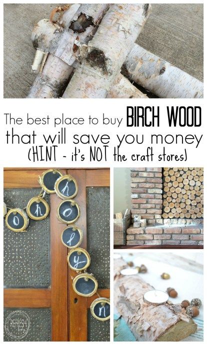 You can save a ton of money on your holiday crafts by avoiding the craft stores for birch wood!! Diy Winter Wreath, Birch Wood Crafts, Rustic Country Wedding Decorations, Log Decor, Winter Wreath Diy, Birch Logs, Country Wedding Decorations, Natural Decor, Branch Decor