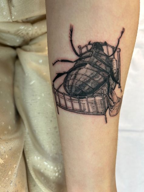 Page 28 Tattoo, Gregor Samsa Tattoo, Franz Kafka Tattoo, Everything Everywhere All At Once Tattoo, Cute First Tattoo Ideas, Tattoo Artist Outfit, Kafka Tattoo, Metamorphosis Tattoo, Gregor Samsa