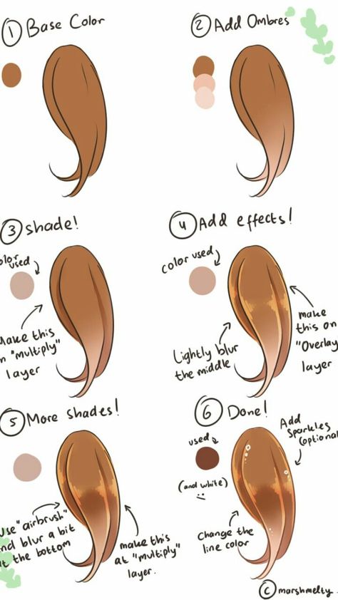 Chibi Hair Shading, Chibi Hair Color Tutorial, How To Shade Hair On Ibis Paint, Simple Hair Shading Tutorial, How To Colour Hair Digitally Ibis Paint, Anime Color Tutorial, How To Shade In Ibispaint, How To Color Anime Hair, Chibi Hair Tutorial