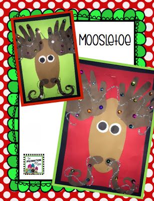 Mooseltoe - Glitter and sequins...who doesn't love that! Moosletoe Craft, Mooseltoe Activities Kindergarten, Moosletoe Craftivity, Mooseltoe Activities, Third Grade Christmas Activities, Mac Christmas, Kindergarten Enrichment, Third Grade Christmas, Olive The Other Reindeer