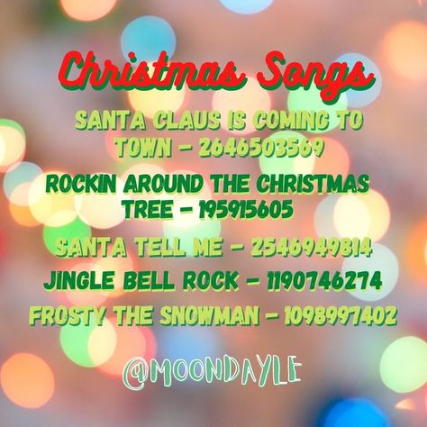 Song Decals Bloxburg, Roblox Codes For Songs, Song Codes For Bloxburg, Christmas Bloxburg Houses, Christmas Roblox Codes, Bloxburg Song Codes, Bloxburg Music Codes, Christmas Decal Codes, Christmas Decals Bloxburg