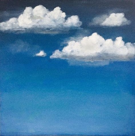 This painting reflects my childhood looking up in the sky while laying on the grass during the summer days. Cloud Painting Acrylic, How To Paint Clouds, Painted Wildflowers, Summer Skies, Artfully Walls, Sky Artwork, Small Canvas Paintings, Cloud Art, Ocean Scenes