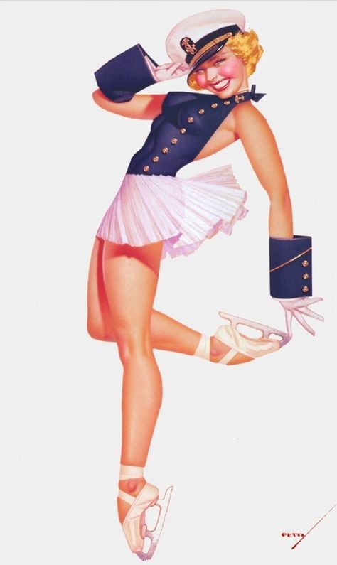 *Sailor* Pin Up Girl George Petty, Pin Up Pictures, Arte Pin Up, Petty Girl, Pin Up Illustration, Pin Up Poses, Pin Up Vintage, Pin Up Girl Vintage, Pinup Art